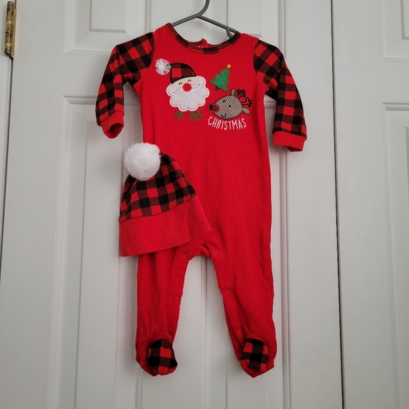Other - My First Christmas baby onsie with hat